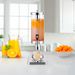 SOGA Single 3L Silver Stainless Steel Beverage Dispenser Ice Cylinder Clear Juicer Hot Cold Water Jug_maomaolike.com