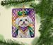 Maltese King Of Mardi Gras Porcelain Ornament Christmas Tree Hanging Decorations For Home Christmas Holiday, Rectangle, Gift, Multicolor_maomaolike.com