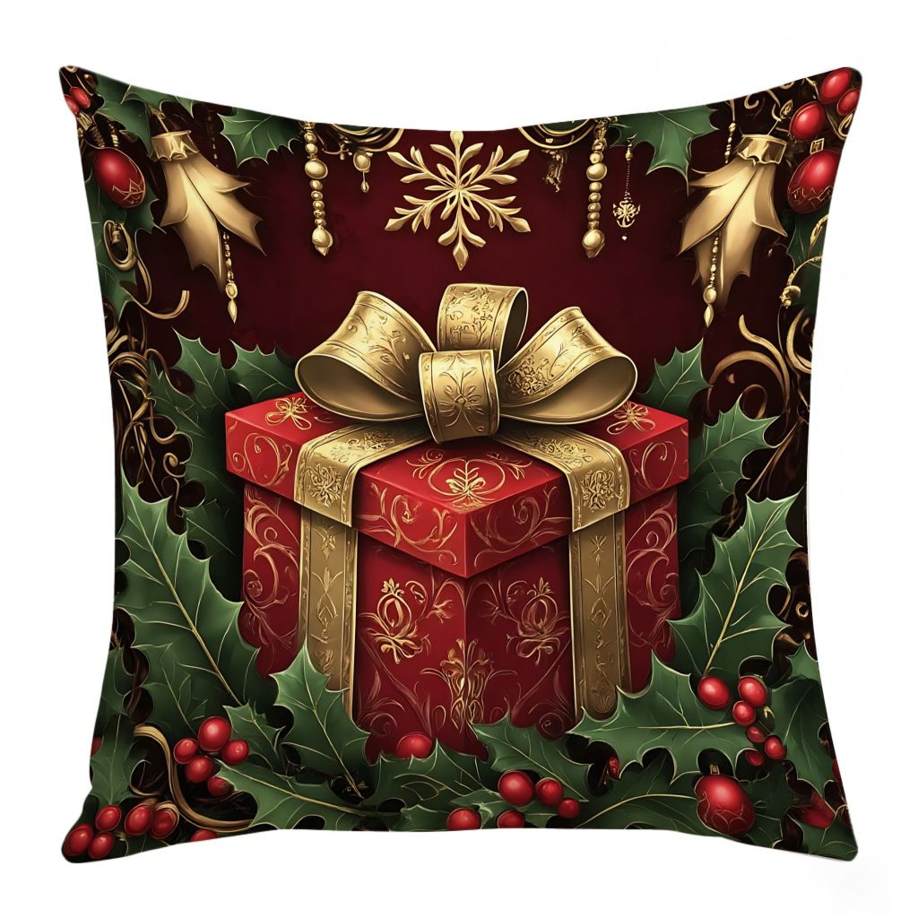 Christmas Nordic Throw Pillow Set Festive Holiday Decor For Living Room Sofa & Bed - 45x45cm Linen Cushion Cover With_maomaolike.com
