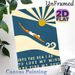 Sea Diving Themed Painting Poster, Retro Minimalist Swimmer & Sunlit Sea Scene Poster, Inspirational Ocean Quote Design, Ideal For Bedroom, Living_maomaolike.com