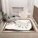 Living Room Rug Large Size Gorgeous Gold Frame Design Bedroom Rug Plush Thickened Machine Washable Thickened Underlay Interior Decorative Rug_maomaolike.com