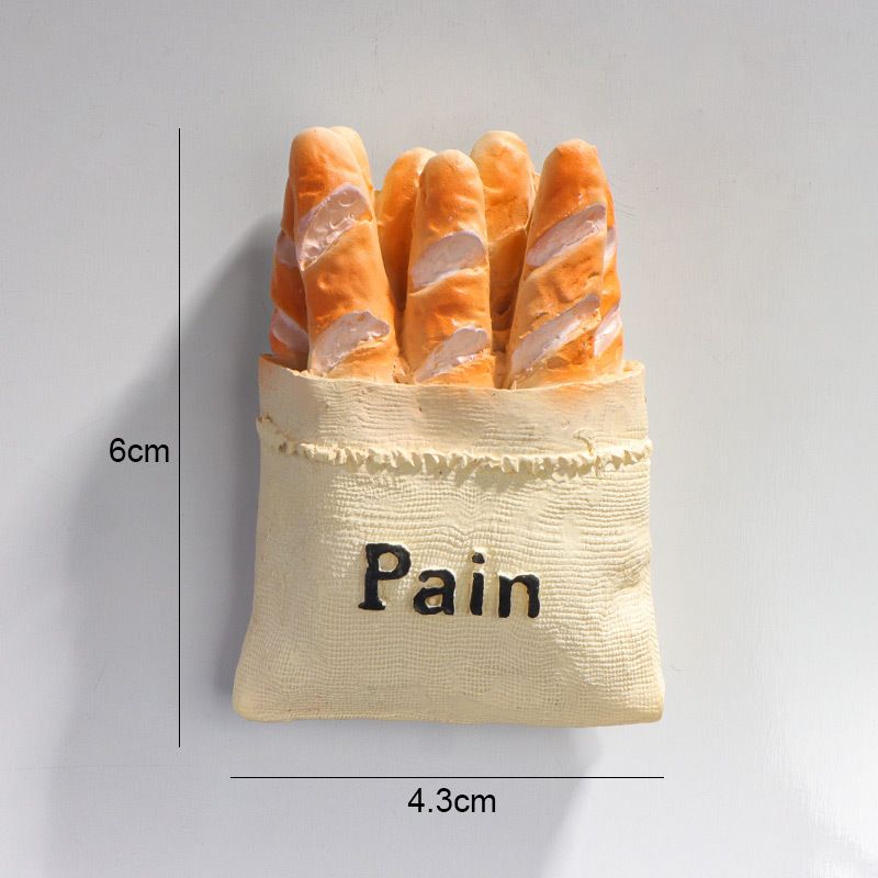 Refrigerator Magnets, Imitation 3D Bread Shaped Resin Magnetic Tiles, Creative And Unique Food-Themed Decorations_maomaolike.com