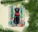Black Labrador Retriever Christmas Porcelain Ornament Christmas Tree Hanging Decorations For Home Christmas Holiday, Rectangle, Gift, Multicolor_maomaolike.com
