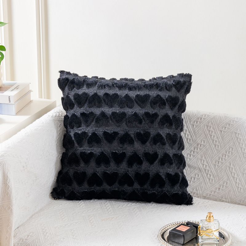 Embroidered Heart Throw Pillow Cover – Soft Polyester Cushion Case For Sofa & Bed (45x45cm/50x50cm/55x55cm, Modern_maomaolike.com