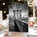 Brooklyn Bridge Themed Painting Poster, Monochrome Urban Bridge & Skyline Scene Poster, Timeless Cityscape Design Ideal For Living Room, Office Wall_maomaolike.com