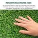 Artificial Grass Turf Tiles Interlocking Set Of 35pcs, Grass Tiles Self-draining For Pet Indoor/Outdoor Flooring Decor, 12x12in_maomaolike.com