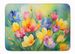 Freesias In Watercolor Memory Foam Kitchen Mat Machine Washable Anti-Fatigue Mat Cushion Comfort Bath Mat Or Kitchen Rug_maomaolike.com