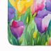 Freesias In Watercolor Memory Foam Kitchen Mat Machine Washable Anti-Fatigue Mat Cushion Comfort Bath Mat Or Kitchen Rug_maomaolike.com