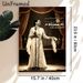 Oum Koulsoum Themed Painting Poster, Vintage Sepia-toned Stage Performance Poster, Captivating Iconic Vocal Artist Decor Idea For Home, Music Studio_maomaolike.com