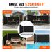 VEVOR Retractable Side Awning 236" X 63",Double Retractable Patio Screen Waterproof, Retractable Room Divider Black For Privacy, Garden, Outdoor, Patio And Terrace_maomaolike.com