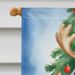 Bluetick Coonhound Christmas Reindeer House Flag Large Porch Sleeve Pole Decorative Outside Yard Banner Artwork Wall Hanging, Polyester, House Size, Multicolor_maomaolike.com