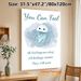 Jellyfish Inspirational Quote Painting Poster, Soft Watercolor Cute Jellyfish With Comforting Text Poster, Provides Gentle Emotional Support, Suitable_maomaolike.com