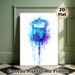 IV Bag Themed Painting Poster, Watercolor Blue & Purple Splatter Style Poster, Unique Medical-inspired Decor Suitable For Clinics, Hospitals And_maomaolike.com