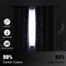 Double Layer Curtains Hollow Star Blackout Rod Punching Short Curtains_maomaolike.com