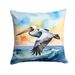 Pelican Soaring Throw Pillow Machine Washable, Indoor Outdoor Decorative Pillow For Couch, Bed Or Patio, 14Hx14W_maomaolike.com