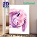 Pastel Rabbit Painting Poster, Soft Watercolor Pink & Purple Bunny Portrait Poster, Gentle Calming Decor Ideal For Bedroom, Living Room And Cozy_maomaolike.com