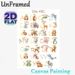 German Animal Alphabet Painting Poster, Soft Watercolor Cute Animal & Letter Illustration Poster, Assists With German Alphabet Learning, Suitable For_maomaolike.com