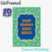 Fun Slogan & Paisley Themed Painting Poster, Vibrant Green Paisley Pattern With Bold Typography Poster, Cheerful Decorative Piece Suitable For Living_maomaolike.com