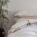 Wholesale INS Japanese Simple Linen Jacquard Pure Four-Piece Minimalist Style Dense Overlock Edge Full Washed Cotton 4-Piece Set_maomaolike.com