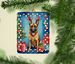 Belgian Malinois Christmas Reindeer Porcelain Ornament Christmas Tree Hanging Decorations For Home Christmas Holiday, Rectangle, Gift, Multicolor_maomaolike.com