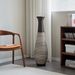 39-Inch Tall Standing Designer Floor Vase - Durable Artificial Rattan - Elegant Two-Tone Dark Brown Finish - Ideal Decor Accent For Living Room, Bedroom, Entryway - Stylish Home Decor Statement Piece_maomaolike.com