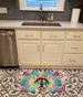 French Bulldog Hippie Dawg Memory Foam Kitchen Mat Machine Washable Anti-Fatigue Mat Cushion Comfort Bath Mat Or Kitchen Rug_maomaolike.com