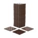 Plastic Interlocking Deck Tiles,44 Pack Patio Deck Tiles,12"x12" Square Waterproof Outdoor All Weather Use, Patio Decking Tiles For Poolside Balcony Backyard, Brown_maomaolike.com
