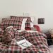 Wholesale INS American Retro Plaid Nordic Simple Pure Washed Four-Piece Full Cotton Yarn-Dyed 4-Piece Set_maomaolike.com