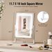 VEVOR Lighted Makeup Mirror 3 Color Vanity With 5X Magnification 16.1x11.8 In_maomaolike.com