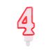 Number 4 Birthday Candle 3D Number Happy Birthday Cake Candles For Birthday Party Wedding Decoration Reunions Theme Party 7cm 24pcs_maomaolike.com