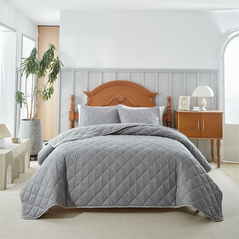 Soft Bedspreads Bed Coverlets For All Seasons Quilt Bedding Set With Pillow Shams, Lightweight Quilts Queen Size C_maomaolike.com