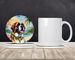 Saint Bernard Luau Large Sandstone Coasters Pack Of 4 Absorbent Round Coasters Decor Gifts For Men Or Women, 4 In, Multicolor_maomaolike.com