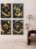 Dark Fantasy-style Nautical Adventure Compass With Constellation Pointer, Living Room Sofa Backdrop Decorative Painting, Art Exhibition Piece_maomaolike.com