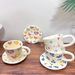 New Creative Hand-Pulled Ceramic Coffee Cup & Saucer - Adorable Style Ceramic Mug_maomaolike.com