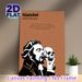 Hamlet Themed Painting Poster, Minimalist Graphic Style Poster, Classic Shakespearean Quote With Iconic Skull Scene, Sophisticated Literary Decor For_maomaolike.com