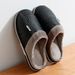 Big Size Winter Casual Men's Slippers Indoor Waterproof PU Leather Home Shoes Fur Flat Warm Fashion Bedroom Houseshoes_maomaolike.com