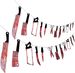8/12Pcs Halloween Bloody Fake Knife, Garland & Banner. Zombie Vampire Party Decor For Haunted House, Bar, Indoor And Outdoor Yard._maomaolike.com