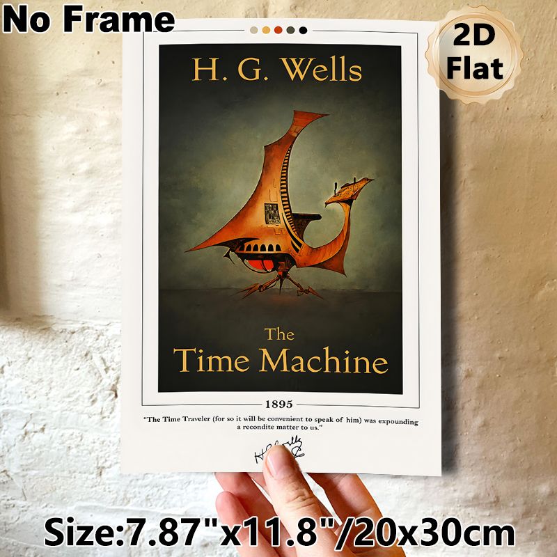 The Time Machine Themed Painting Poster, Vintage Sci-Fi Style Artistic Mechanical Vehicle Poster, Literary-inspired Wall Decor Ideal For Study, Living_maomaolike.com