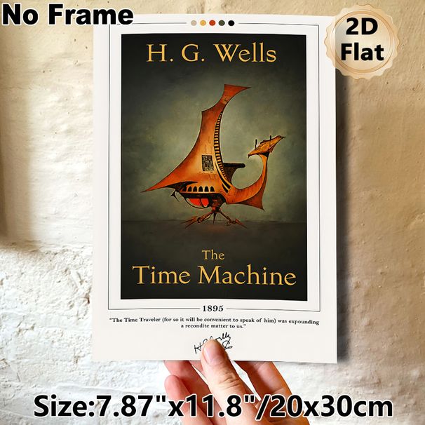 The Time Machine Themed Painting Poster, Vintage Sci-Fi Style Artistic Mechanical Vehicle Poster, Literary-inspired Wall Decor Ideal For Study, Living_maomaolike.com