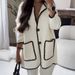 Women's Clothing fashionable patchwork patch bag suit _maomaolike.com