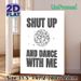 Disco Ball & Slogan Painting Poster, Monochrome Disco Ball With Star Accents Poster, Bold Playful Text Design Brings Lively Vibe, Ideal For Living_maomaolike.com