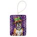 Boxer King Of Mardi Gras Porcelain Ornament Christmas Tree Hanging Decorations For Home Christmas Holiday, Rectangle, Gift, Multicolor_maomaolike.com