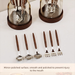 Vintage Storage Stainless Steel Fork Spoon Dessert Fruit Pick Jar Chopstick Holder Desktop Household_maomaolike.com