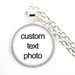 Custom Photo Crystal Angel Wing Personalized Glass Cabochon Pendant Necklace Baby Mom Dad Family Anniversary Gift_maomaolike.com