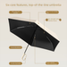Portable Compact With Reinforced Multi-rib Design, Wind-resistant Ring Buckle, Suitable For Both Sunny Rainy Days, Enlarged Black-_maomaolike.com
