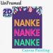 NANKE Typography Painting Poster, Vibrant Retro-style Colorful Lettering Poster, Eye-catching Bold Text Design Ideal For Home Wall Decor, Living Room_maomaolike.com