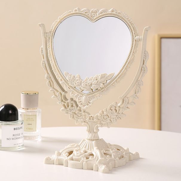 Bedroom Princess Vanity Table‑style Rotating European‑style Vintage Double‑sided Makeup Mirror, Dormitory Dressing Table Mirror_maomaolike.com