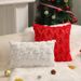 Christmas Pine Pattern Plush Back Pillow Cover Bedroom Sofa Rest Cushion Cover Does Not Contain Core_maomaolike.com