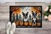 Boston Terrier Spooky Halloween Doormat Front Door Mat Indoor Outdoor Rugs For Entryway, Non Slip Washable Low Pile, 24H X 36W_maomaolike.com