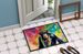 Hippie Animal Chimpanzee Doormat Front Door Mat Indoor Outdoor Rugs For Entryway, Non Slip Washable Low Pile, 24H X 36W_maomaolike.com